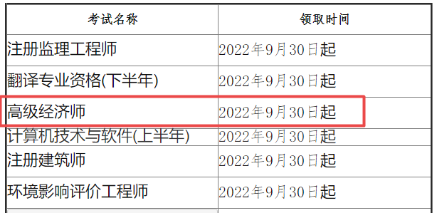 高級(jí)經(jīng)濟(jì)師合格證明領(lǐng)取