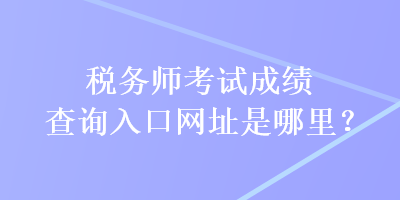 稅務(wù)師考試成績(jī)查詢?nèi)肟诰W(wǎng)址是哪里？