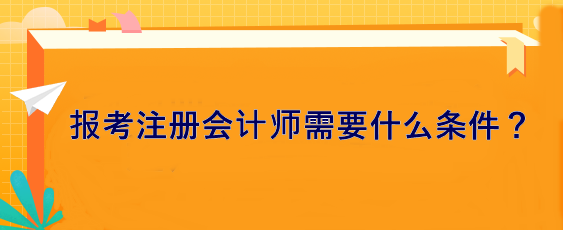 報考注冊會計師需要什么條件？