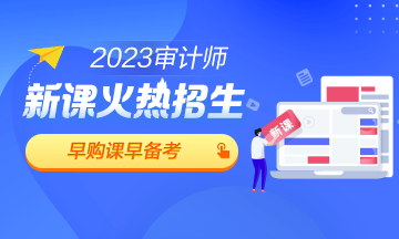 2023審計師新課