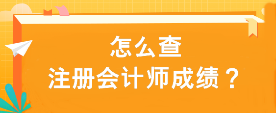 怎么查注冊(cè)會(huì)計(jì)師成績(jī)？