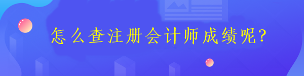 怎么查注冊(cè)會(huì)計(jì)師成績(jī)呢？