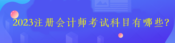 2023注冊(cè)會(huì)計(jì)師考試科目有哪些？