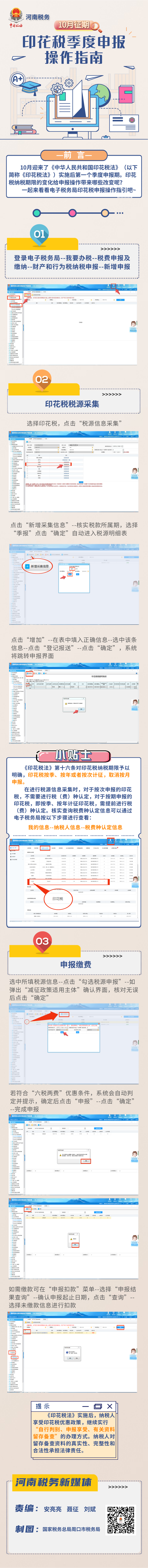 河南印花稅季度申報流程