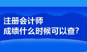 注冊(cè)會(huì)計(jì)師成績(jī)什么時(shí)候可以查？