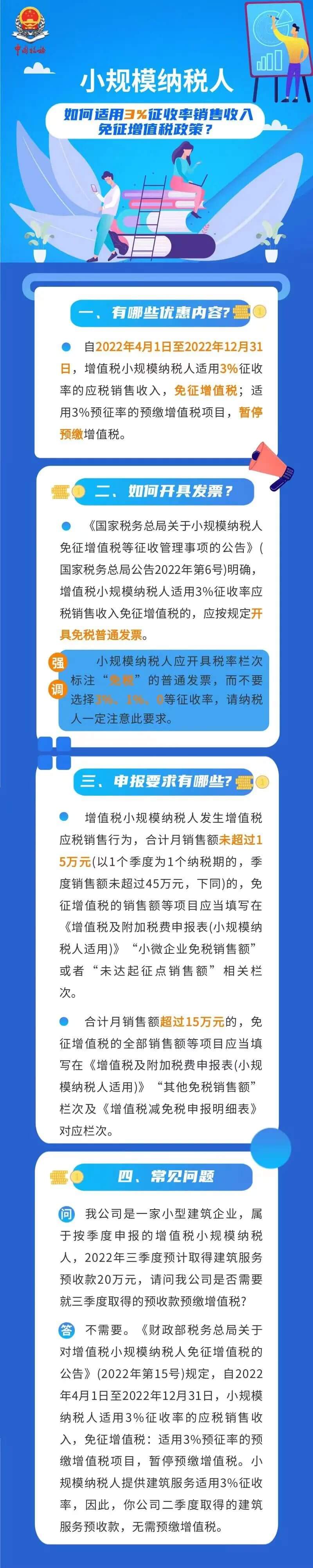 如何適用3%征收率銷(xiāo)售收入免征增值稅政策