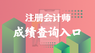 2022年注冊會計師成績查詢入口是什么？