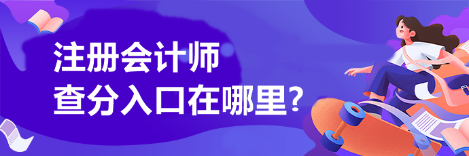 注冊(cè)會(huì)計(jì)師查分入口在哪里?