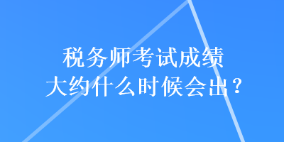 稅務(wù)師考試成績(jī)大約什么時(shí)候會(huì)出？