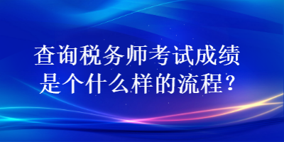 查詢稅務(wù)師考試成績是個什么樣的流程？