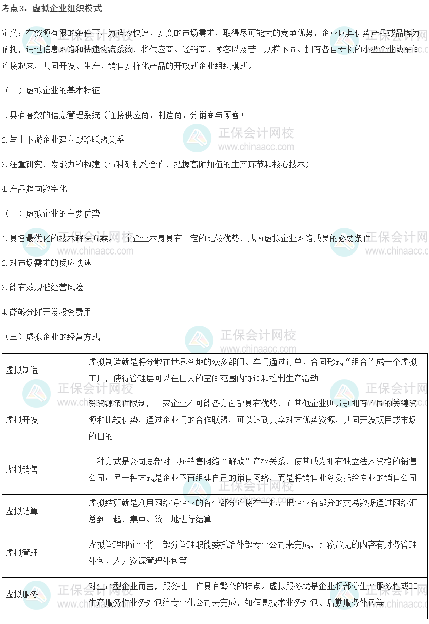 初級經濟師《工商管理》重要考點精選：虛擬企業(yè)組織模式