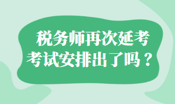 稅務(wù)師再次延考考試安排出了嗎 ？