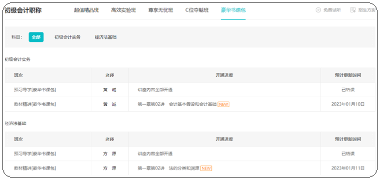 2023年初級會計【豪華書課包】基礎(chǔ)階段教材精講開課啦！