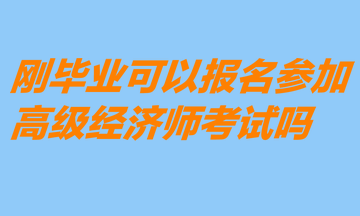 剛畢業(yè)可以報名參加高級經濟師考試嗎？