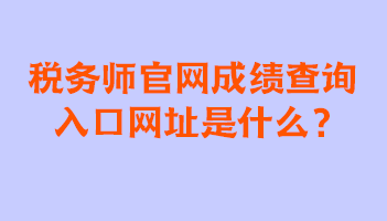 稅務師官網(wǎng)成績查詢?nèi)肟诰W(wǎng)址是什么