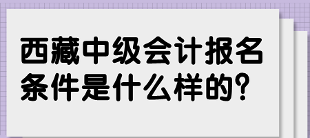 西藏中級會計(jì)報(bào)名條件是什么樣的？