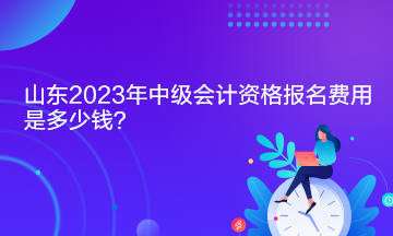 山東2023年中級(jí)會(huì)計(jì)資格報(bào)名費(fèi)用是多少錢？