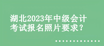 湖北2023年中級(jí)會(huì)計(jì)考試報(bào)名照片