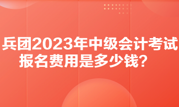 兵團(tuán)2023年中級(jí)會(huì)計(jì)考試報(bào)名費(fèi)用是多少錢？