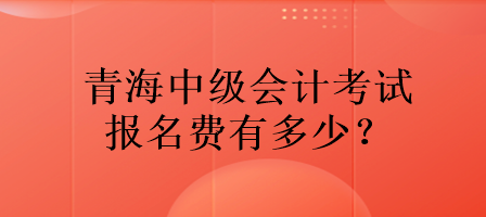 青海中級會計考試報名費有多少？