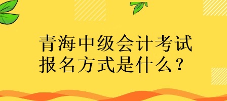 青海中級會計考試報名方式是什么？