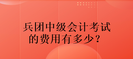 兵團中級會計考試的費用有多少？