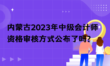 內蒙古2023年中級會計師資格審核方式公布了嗎？