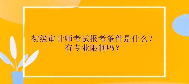 初級(jí)審計(jì)師考試報(bào)考條件是什么？有專(zhuān)業(yè)限制嗎？