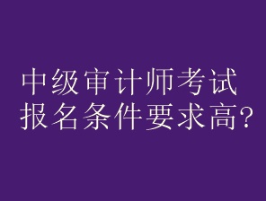 中級(jí)審計(jì)師考試報(bào)名條件要求高嗎？