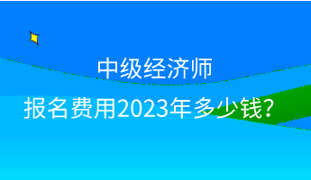 中級(jí)經(jīng)濟(jì)師報(bào)名費(fèi)用2023年多少錢？