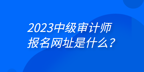 2023年中級審計(jì)師報(bào)名網(wǎng)址是什么？