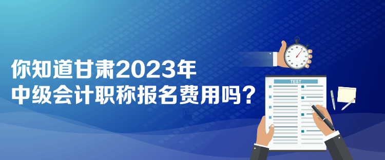  你知道甘肅2023年中級會計(jì)職稱報(bào)名費(fèi)用嗎？