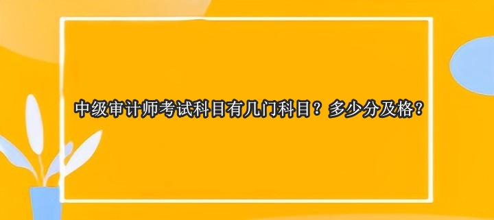 中級(jí)審計(jì)師考試科目有幾門科目？多少分及格？