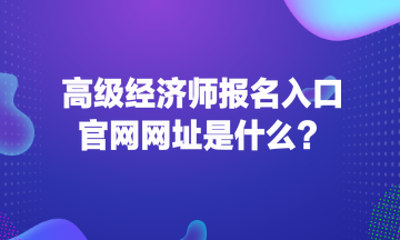 高級經(jīng)濟(jì)師報名入口官網(wǎng)網(wǎng)址是什么？