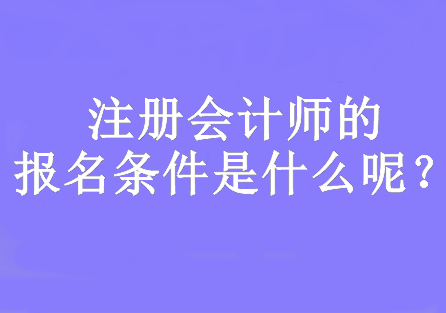 注冊(cè)會(huì)計(jì)師的報(bào)名條件是什么呢？要求大專及以上學(xué)歷