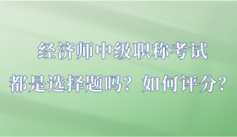 經(jīng)濟(jì)師中級(jí)職稱考試都是選擇題嗎？如何評(píng)分？