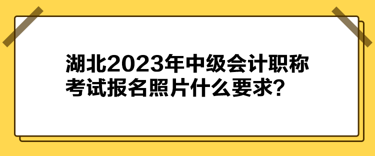 湖北2023年中級(jí)會(huì)計(jì)職稱考試報(bào)名照片什么要求？