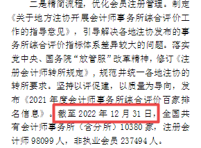 1年間僅增加500+人?!全國注冊會計師執(zhí)業(yè)&非執(zhí)業(yè)會員人數...