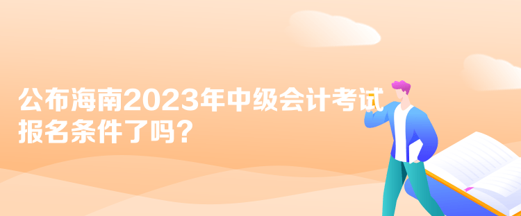 公布海南2023年中級(jí)會(huì)計(jì)考試報(bào)名條件了嗎？