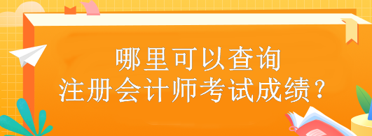 哪里可以查詢注冊會計師考試成績？