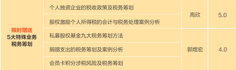 全稅種全流程納稅籌劃，助力快速晉升