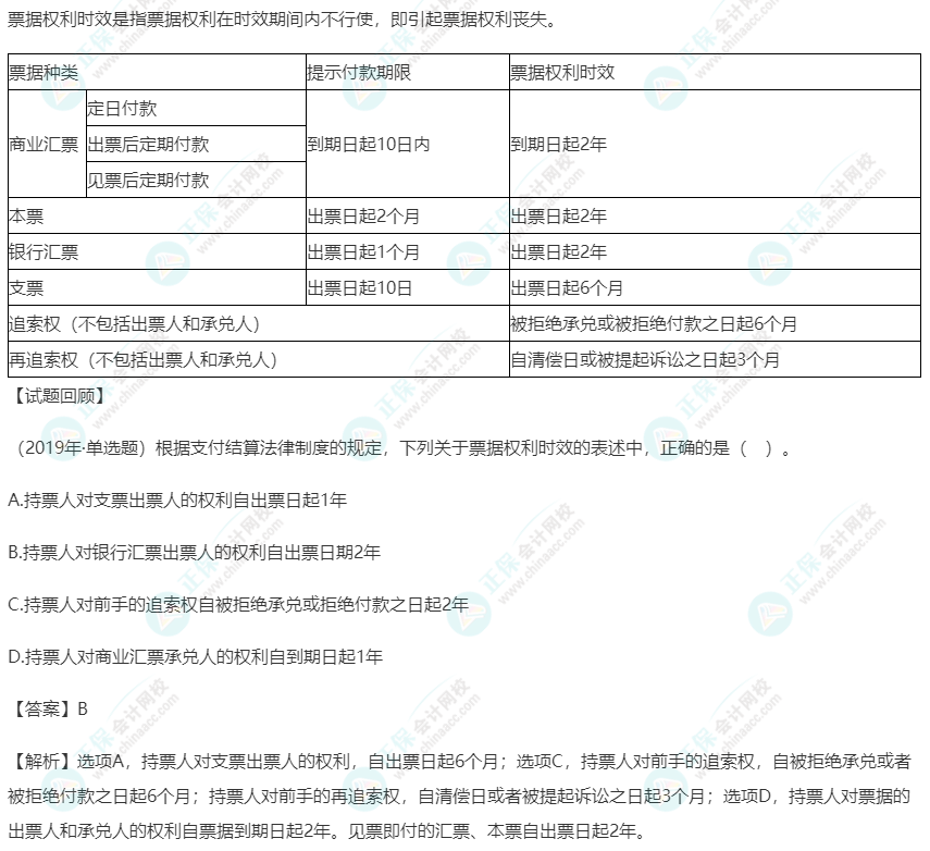 2023年《經(jīng)濟(jì)法基礎(chǔ)》高頻考點(diǎn)：票據(jù)權(quán)利的時(shí)效