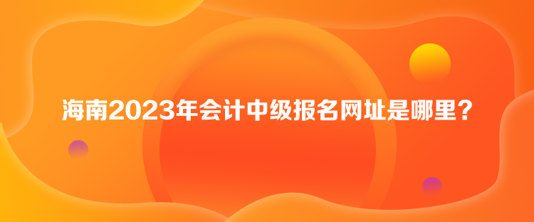 海南2023年會(huì)計(jì)中級(jí)報(bào)名網(wǎng)址是哪里？