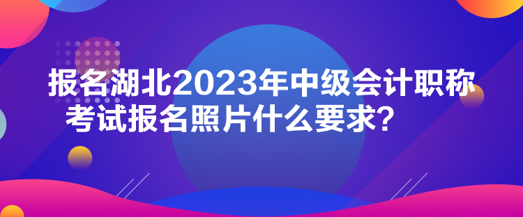 報(bào)名湖北2023年中級(jí)會(huì)計(jì)職稱考試報(bào)名照片什么要求？