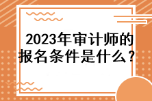 2023年審計(jì)師的報(bào)名條件是什么？