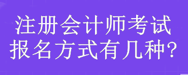 注冊會計師考試報名方式有幾種?