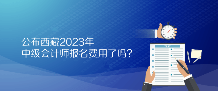 公布西藏2023年中級(jí)會(huì)計(jì)師報(bào)名費(fèi)用了嗎？