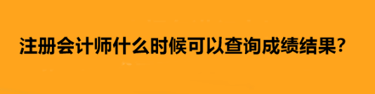 注冊會計師什么時候可以查詢成績結(jié)果？