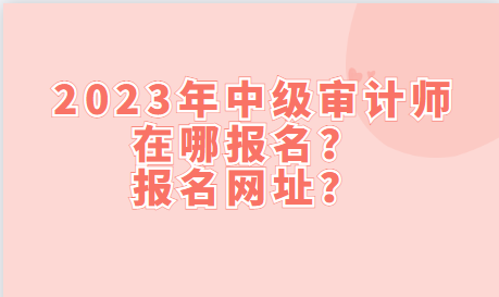 2023年中級(jí)審計(jì)師在哪報(bào)名？報(bào)名網(wǎng)址？