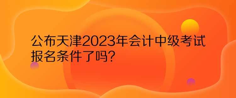 公布天津2023年會(huì)計(jì)中級(jí)考試報(bào)名條件了嗎？